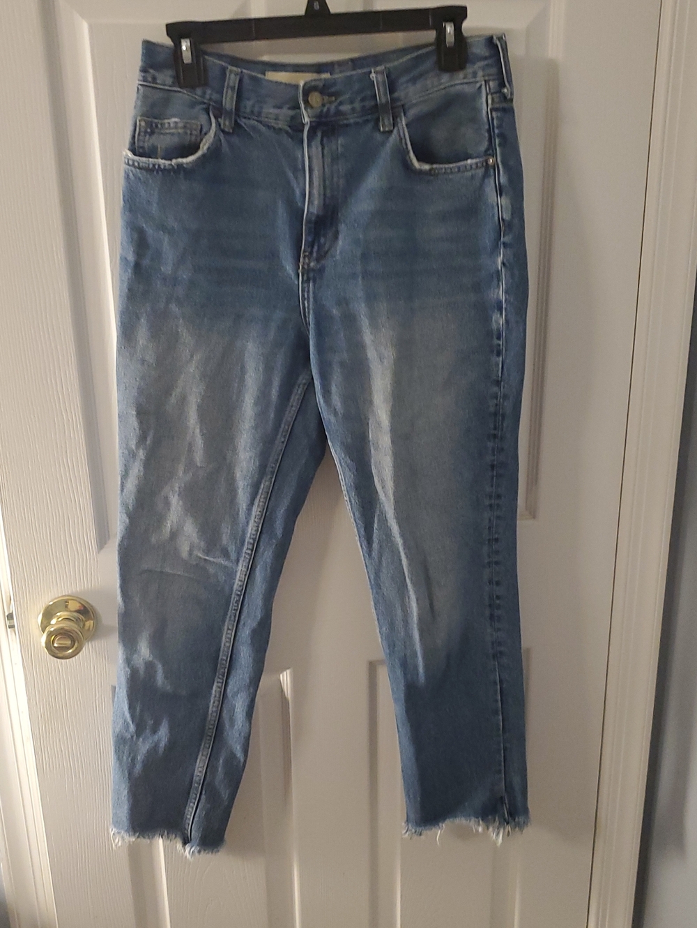 Anthropogie Pilcro and the Letterpress Light Blue Washed Boyfriend Cropped Jeans